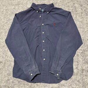 Polo Ralph Lauren Navy Blue Button Down Shirt Red Pony Size XXL